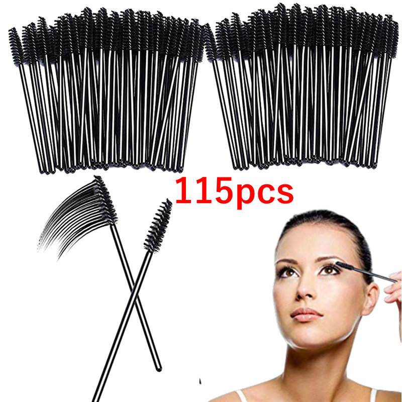 TEMU Mini Pinceaux Mascara Jetables | Pinceaux Jetables pour Cils et Sourcils - Pinceaux à Cils avec Bâtonnets de Mascara Réglables - Ensemble de