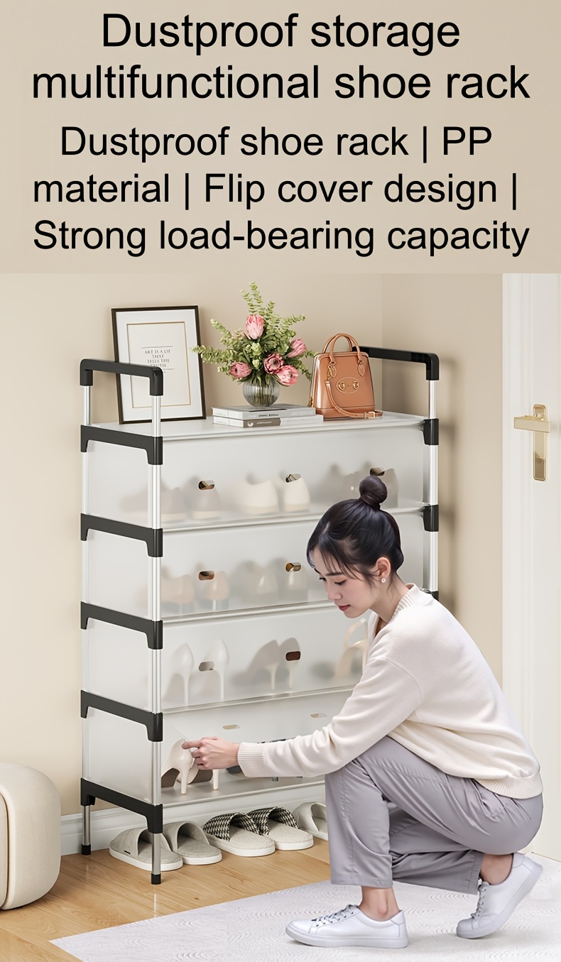 j32/ à chaussures 7 niveaux , étagère à chaussures étroite et durable sur pied, étagère à chaussures multifonctionnelle dentrée pour gagner de la place, utilisation simple pour salon, chambre, entrée, dressing, dortoir, entrée dappartement loué, , Détails du produit 0