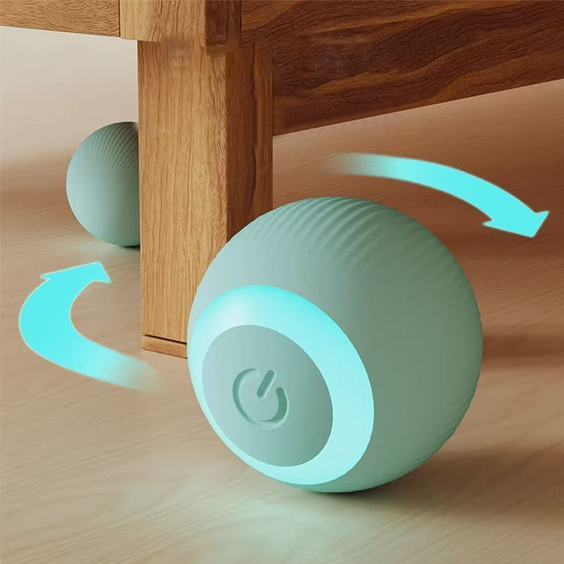 1pc automatic self rolling cat toy with led light usb rechargeable silicone exercise ball cloud   for indoor cats kittens safe durable interactive pet entertainment interactive cat toy