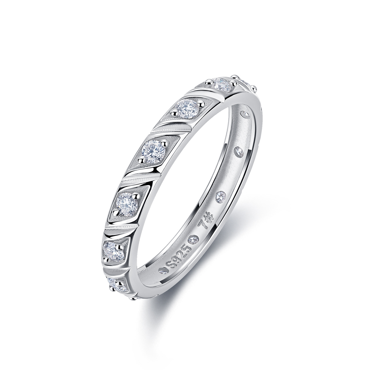 Unisex S925 Moissanite Engagement Ring, Solitaire Promise Ring