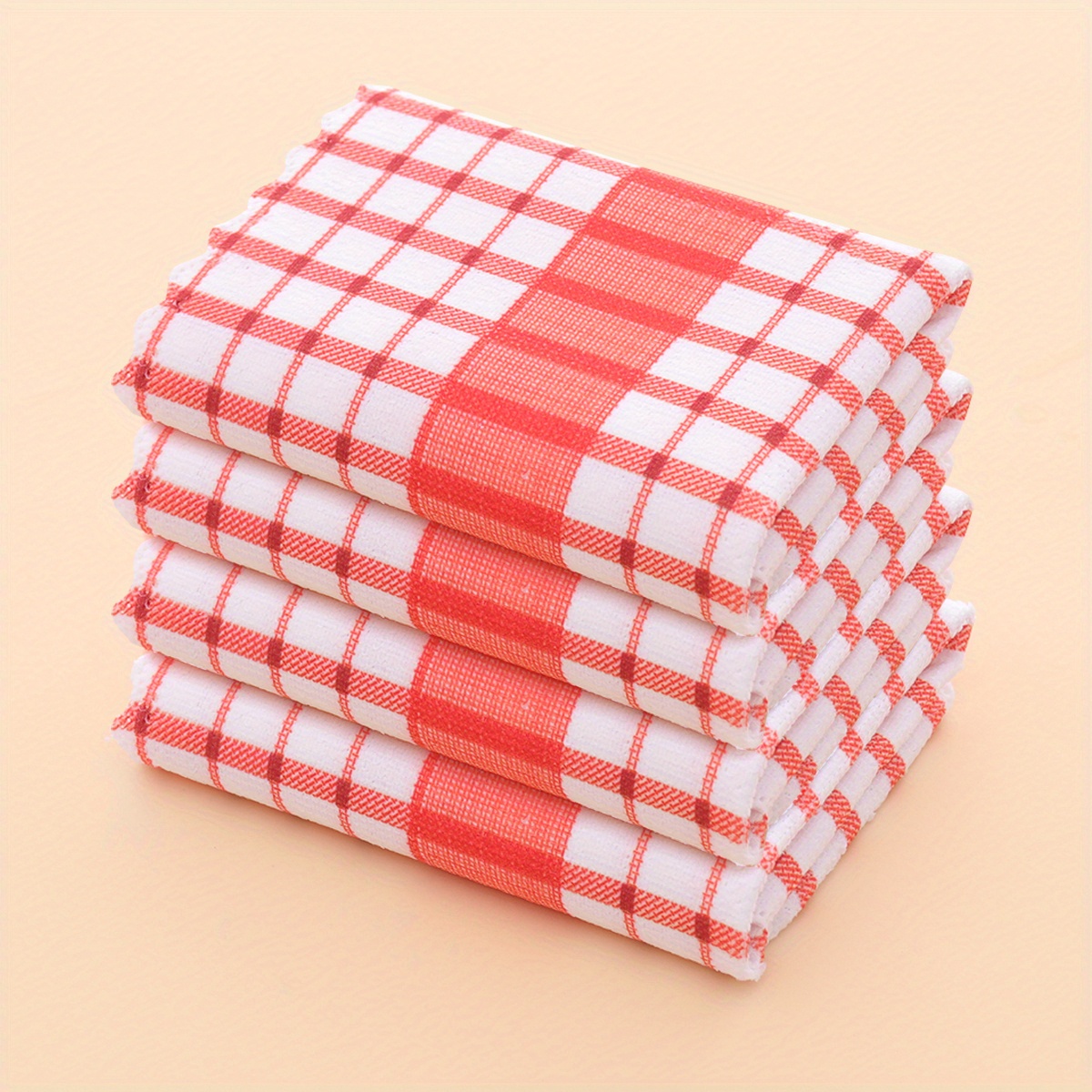 TEMU A Pack Of 4 Modern Printed Dishcloth Kitchen Towels, Tea Towels, Fiber Super Soft, Strong Water Absorption, Dopamine Colors, 3d Stereoscopic