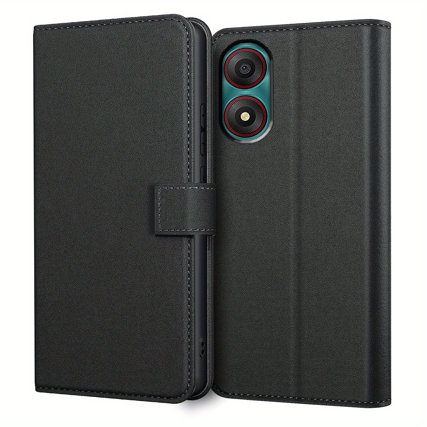 TEMU Phone Case - Protective Phone Case Cover For Zte Blade A34, Featuring A Kickstand, Card Slot, And Faux Leather With A Wallet
