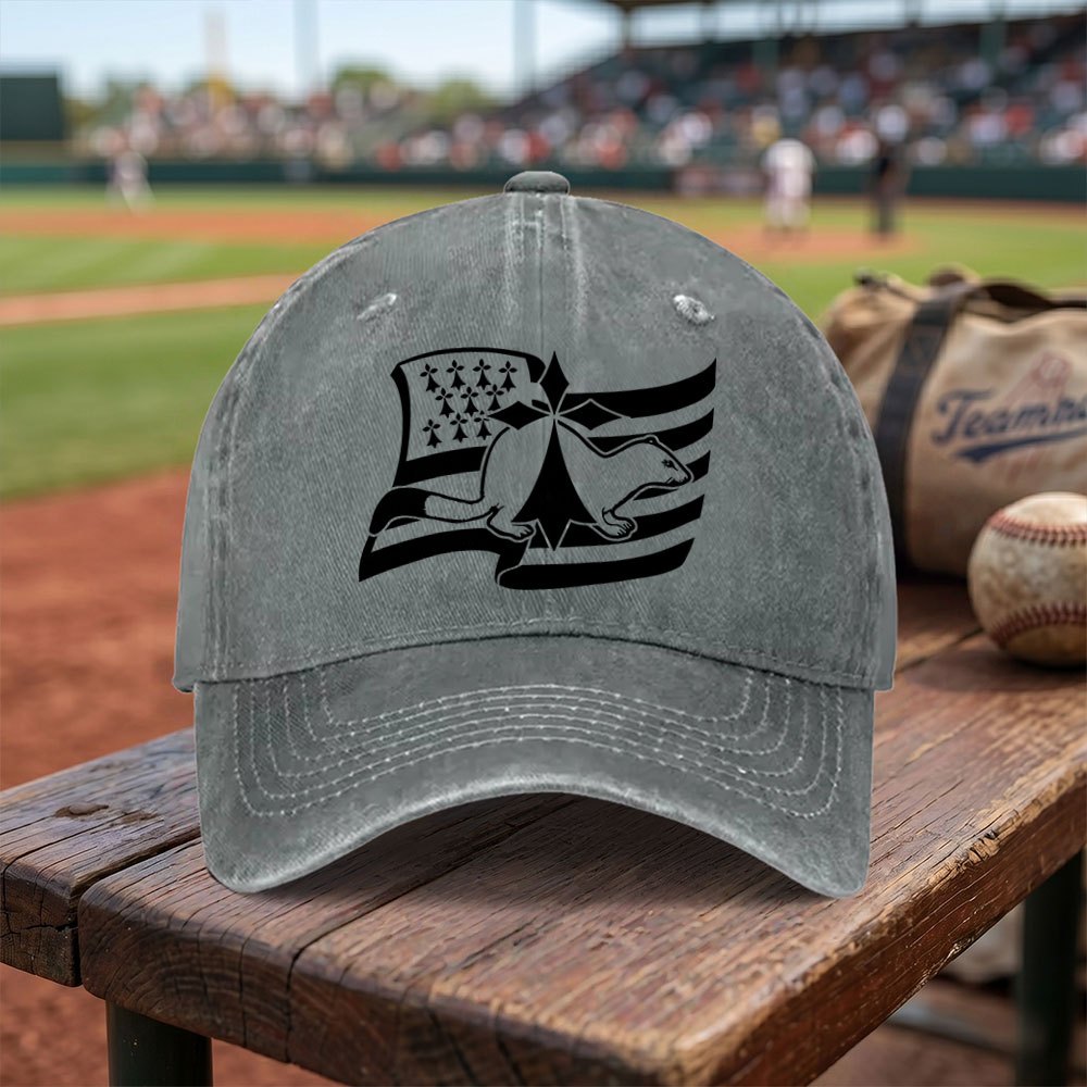 TEMU Casquette de baseball délavée avec drapeau de et , à boucle réglable, légère et respirante, unisexe pour toutes , adaptée aux sorties