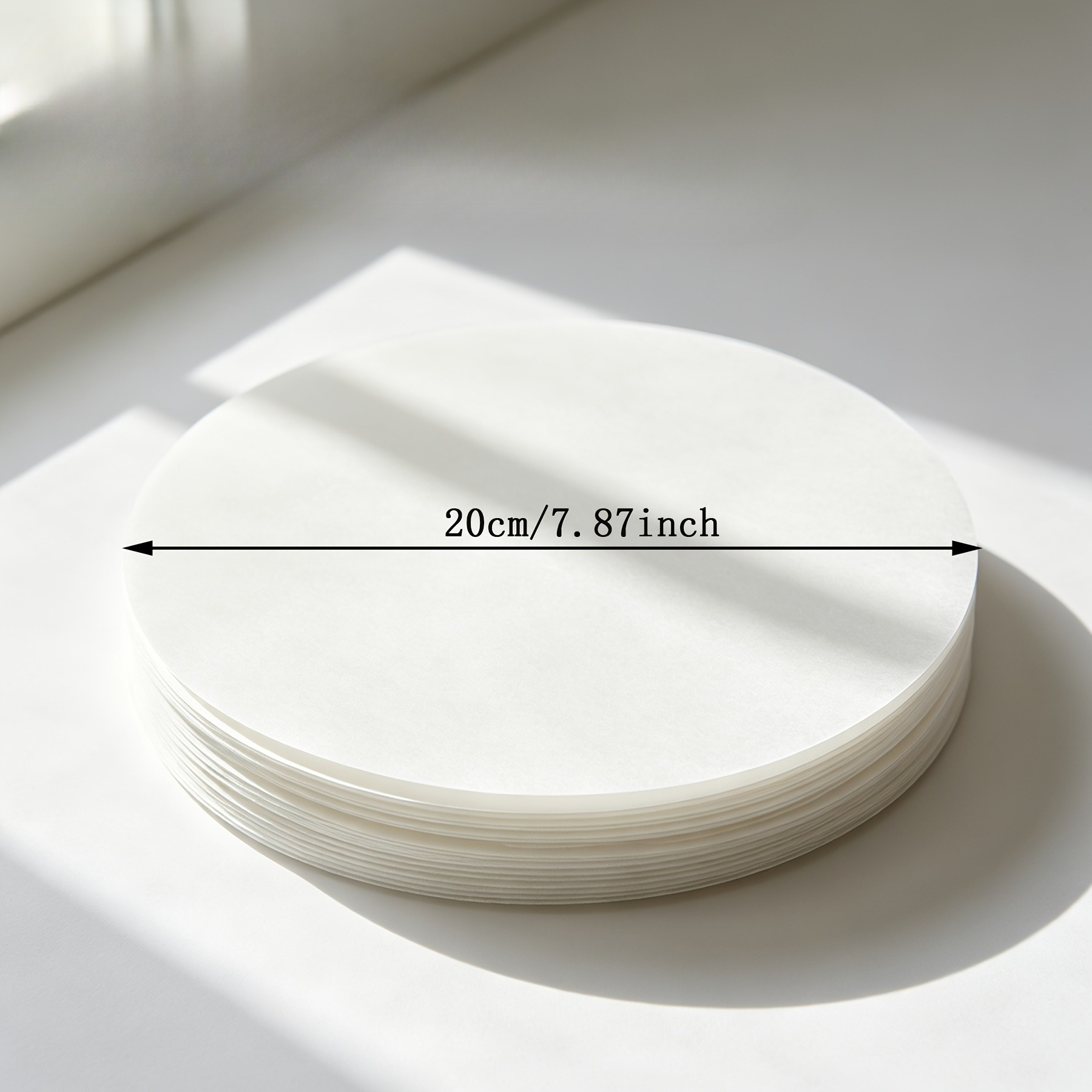 TEMU 95pcs Thickened, Oil-proof, , Non-smear White Round Baking Paper, Disposable No-cleanup Food-grade Material, Cold And High-temperature Resistant