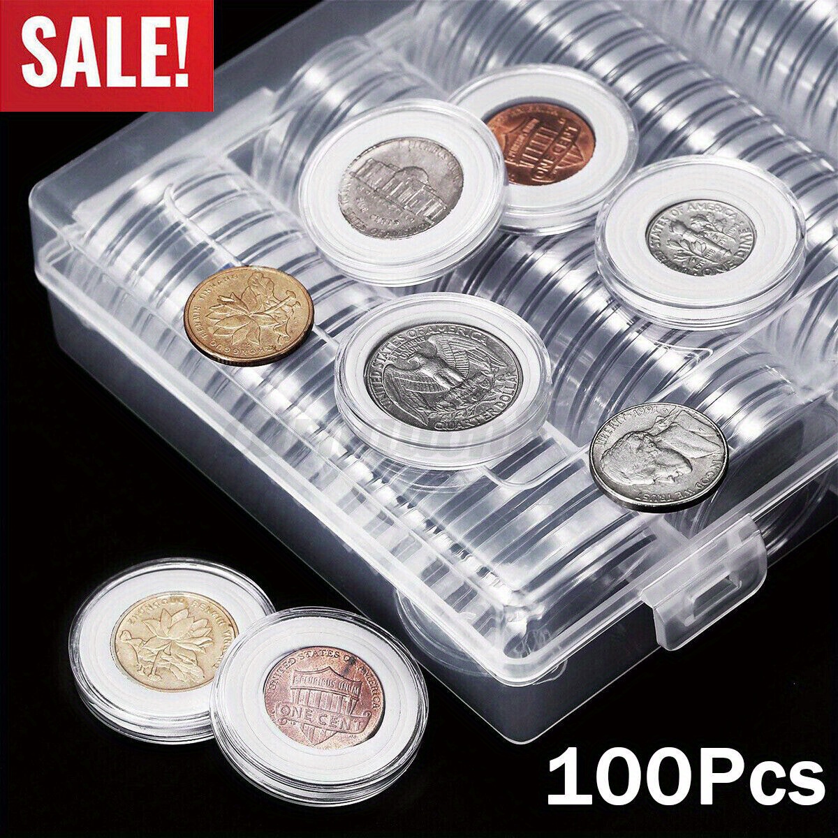 

100pcs/set 30mm Clear Capsules Container And Plastic Organizer Box For For Plastic Organizer Box, , & For