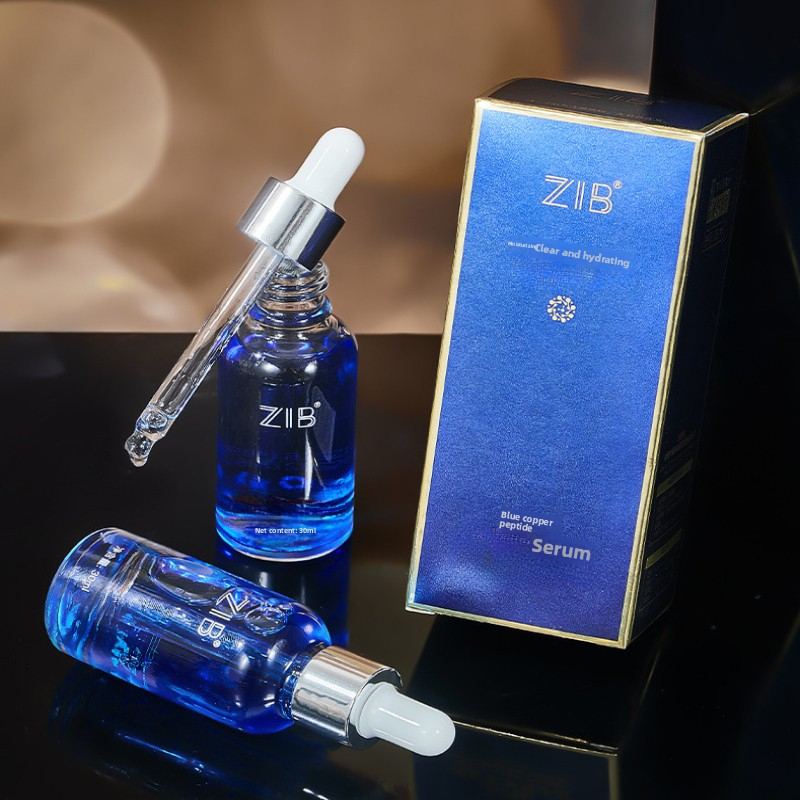 Blue Copper Peptide Hyaluronic Acid Essence - Alcohol-Free Moisturizing & Firming Serum for All Light Beige Types, Brightens Light Beige, Smooths Fine Lines, Hydrates & Evens Light Beige, Fragrance-Free for Sensitive Light Beige, Men & Women