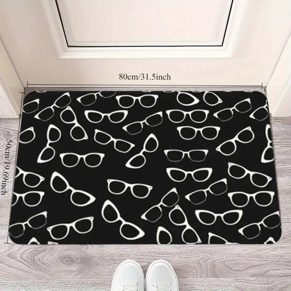 TEMU 1pc Visual Acuity Chart Front Door Entrance Doormat (suitable For Optometrists, Opticians) Kitchen, Bathroom Doormat, Garage Carpet, Summer And