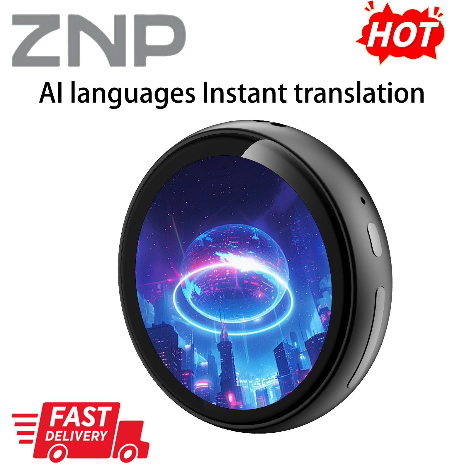 Image of Znp Z01 Smart Translator, Semi-intelligent With Offline And Online , Accurate 60-language Translation, Wireless And Portable Device, Ai Assistant For Business, Travel And Language Learning