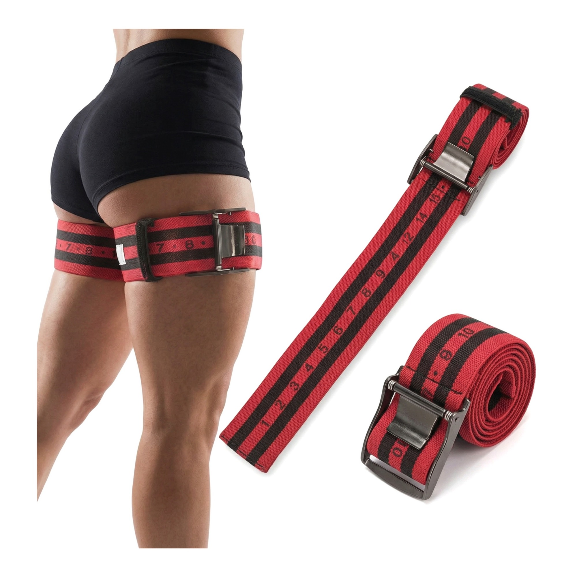 2 pack blood flow restriction bands for women men   for   and legs   training straps for   hips arm legs to increase   fitness   bands for home workouts red spandex braided medium tension