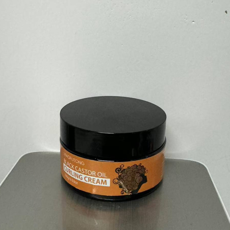 Image of Curly Hair Elastic Styling Cream, Hair Volumizing Hair Care Rinse-free Cream Elastic Primer, Suitable For All Wavy Curly Hair Types 3.53oz