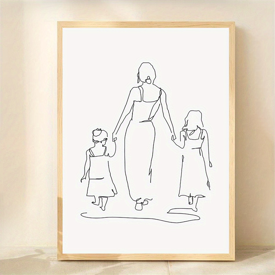 TEMU 2d Flat, 2d Flat 1pc, Unframed, 12x16 Inches, Home Wall Art, Home Illustration, Art, Mother's Day Gift, Gift For Mom, Fun Canvas Wall Decor, For
