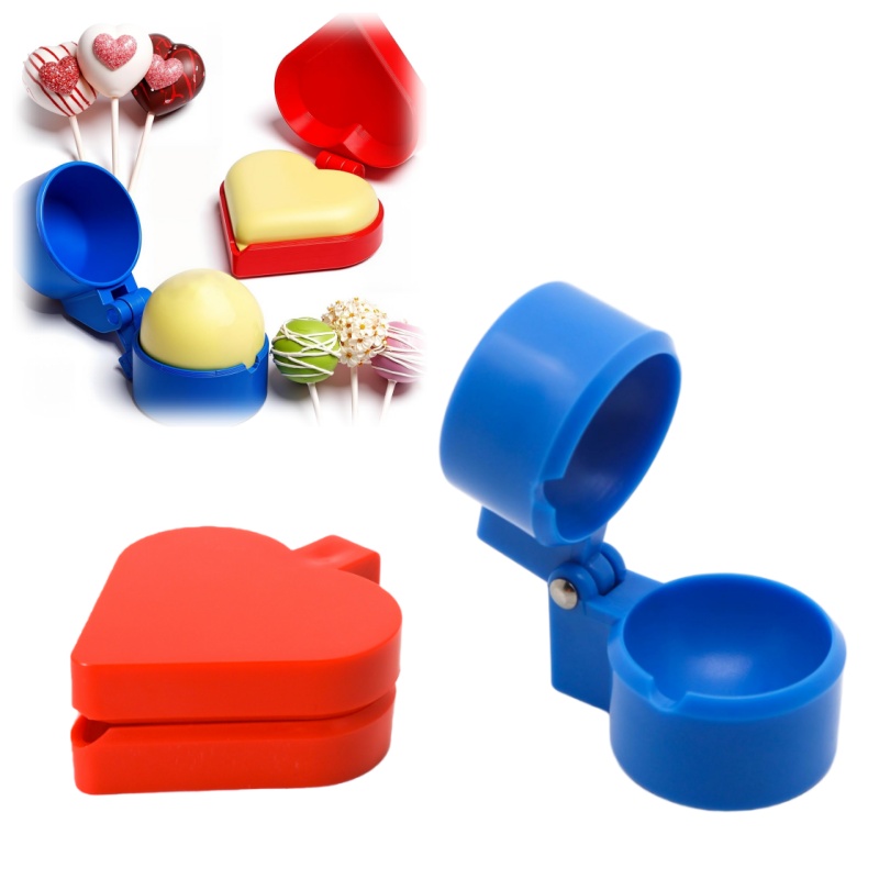 Image of Round And Heart-shaped Cake Pop Molds, Manual Round Cake Pop Cutter And Ejector- Baking Tools And Accessories Suitable For Home Baking, Birthday Parties, And Wedding Desserts.