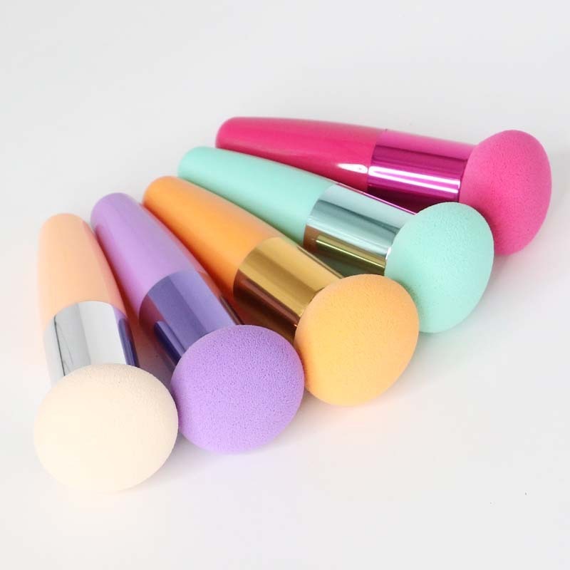 TEMU 5pcs - A Set Of 5 New Styles Of Mushroom-shaped Brushes With Handles, Makeup Brushes With Handles, Professional Makeup Tools, Professional