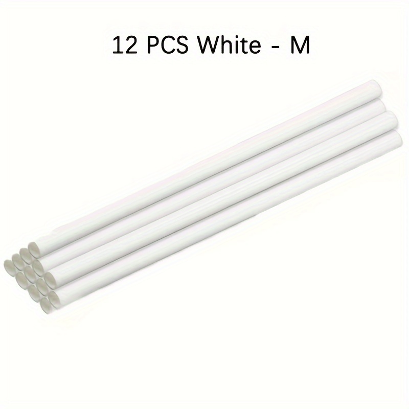 TEMU Shaon 12pcs White Plastic Cake Dowel Rods, Holiday-themed Hollow Cake Support Sticks, Suitable For Wedding And Event Cake Decorations. Used For
