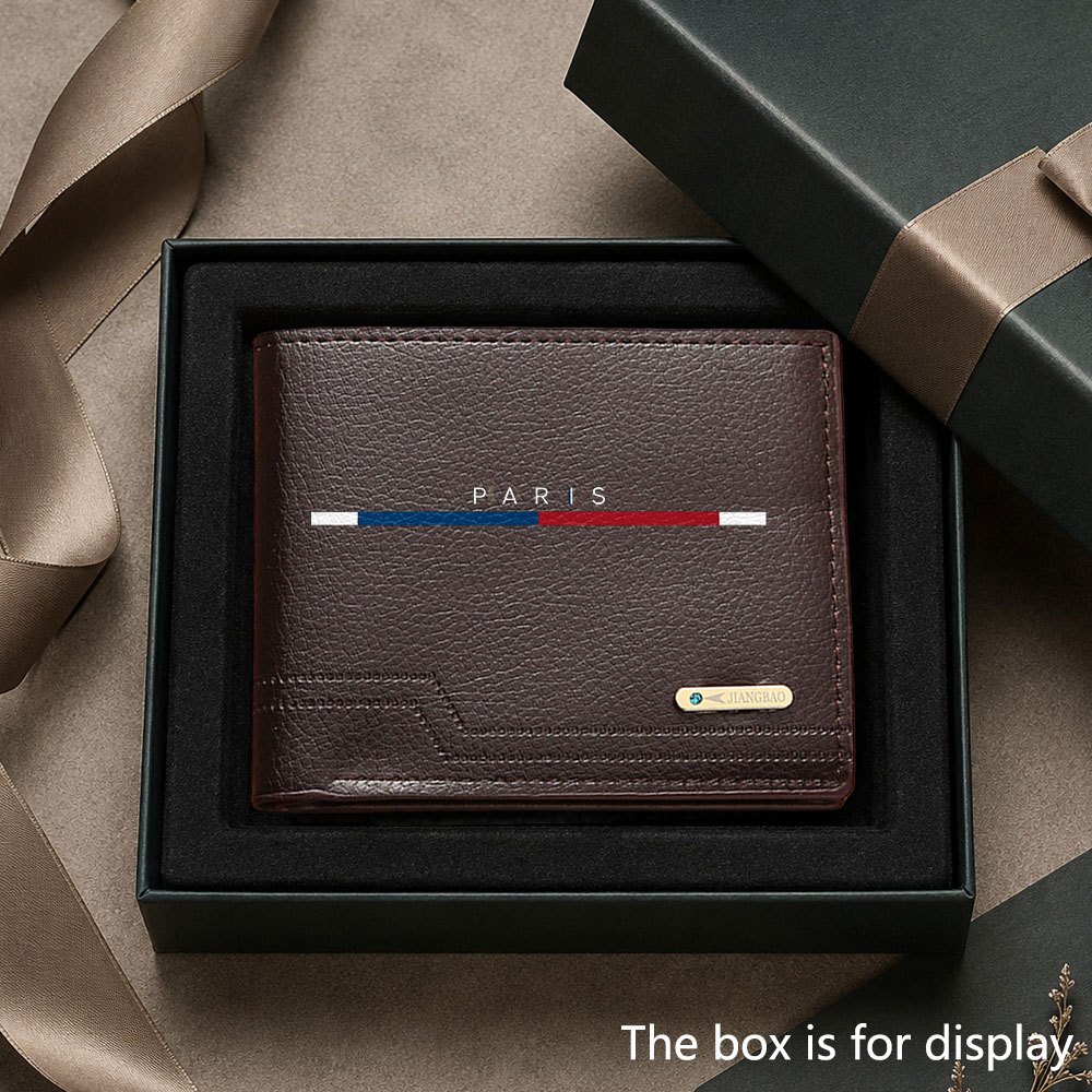 TEMU Classic Business Men's Wallet, Available In Multiple Colors, Foldable Large Capacity Multi-card Slot Organizer, High-quality Texture, Versatile