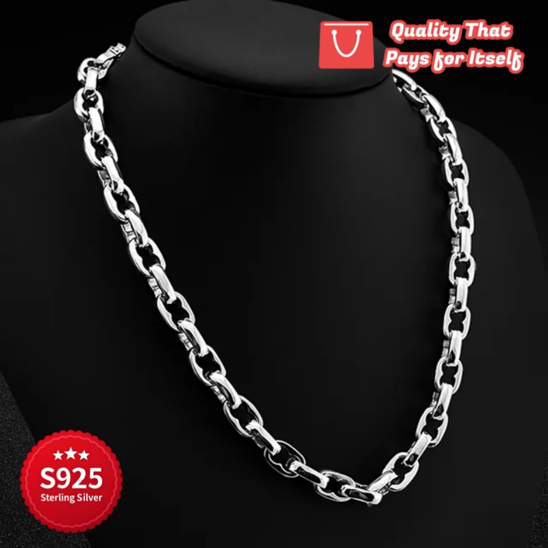S925 Silver 6mm O Chain Necklace, Easy, Hip-hop, -garde, , Versatile And Fashionable, Suitable For Daily Wear, As A Perfect Gift For , Any Holiday