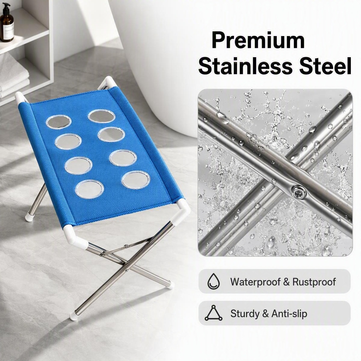Xiaopet Foldable Pet Washing Stand with Quick-Drain Mesh Bathing System