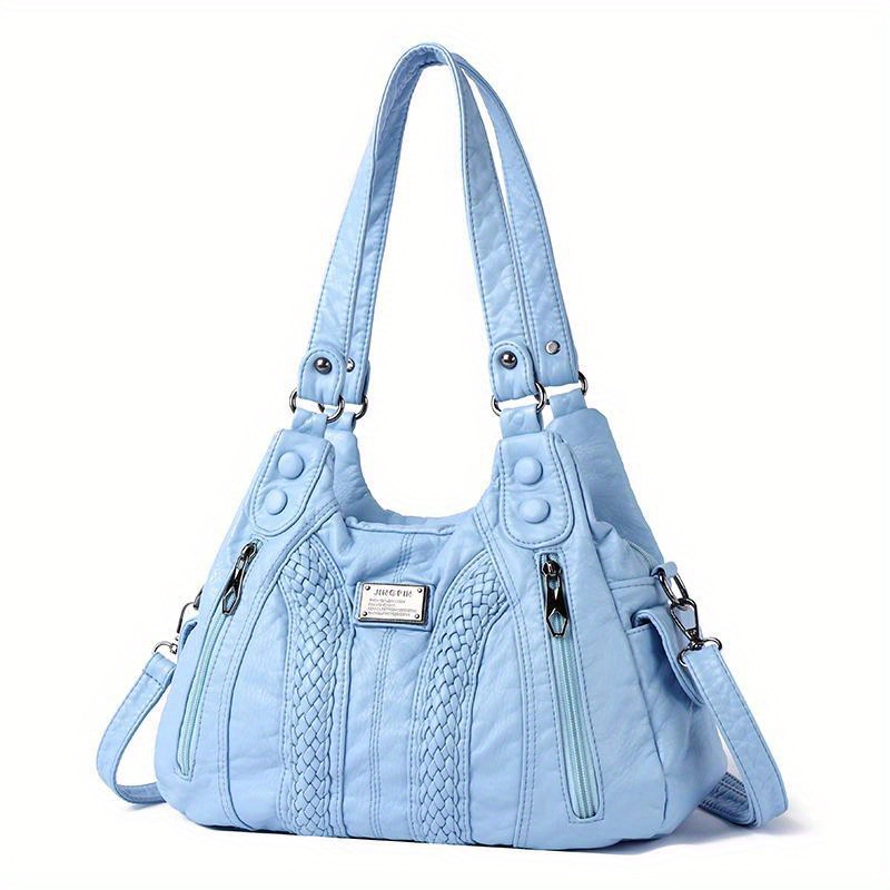 Women's High-end Nylon Handbag & Purse - Multi-pocket Crossbody Tote With Detachable Strap, Zipper Closure Suitable For,, Travel, Machine Washable Summer Bag, For Daily
