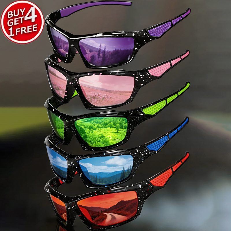 TEMU 5 Pairs Of Stylish Frame Polka Dot, Multiple Combinations , Essential, Perfect For Gifting.