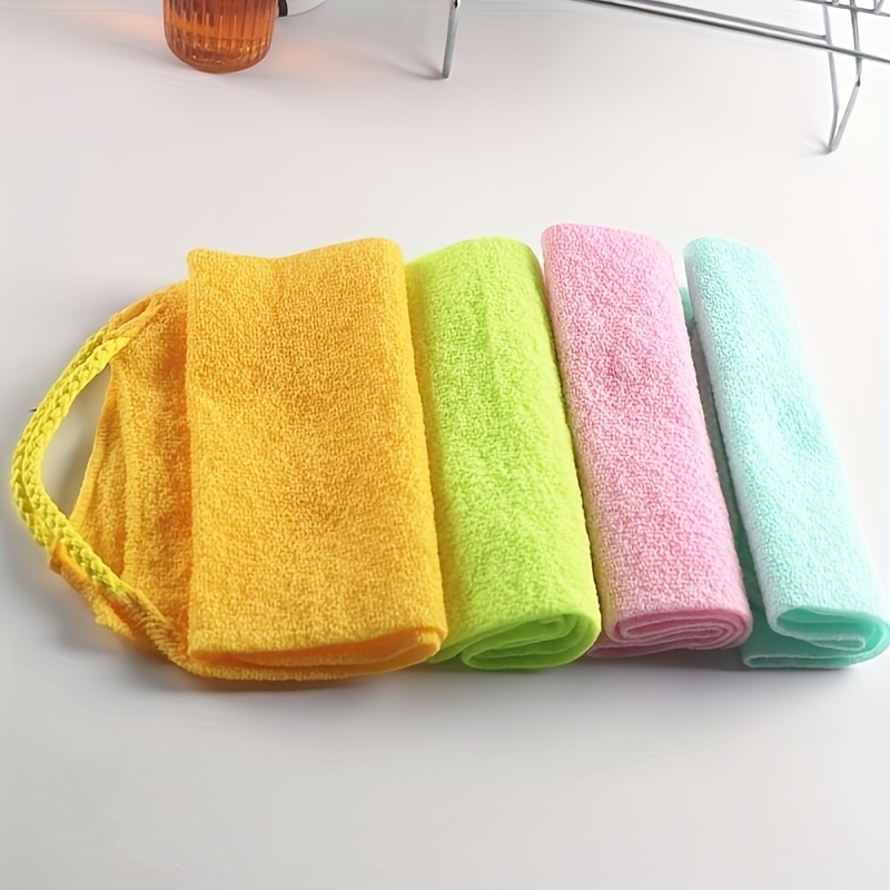 2pcs Exfoliating Body Scrubber Set with Drawstring Design