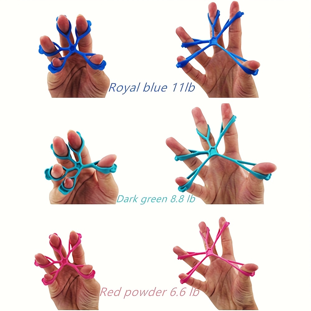 3pcs Finger Stretcher & Hand Resistance Bands Grip Strength Trainer