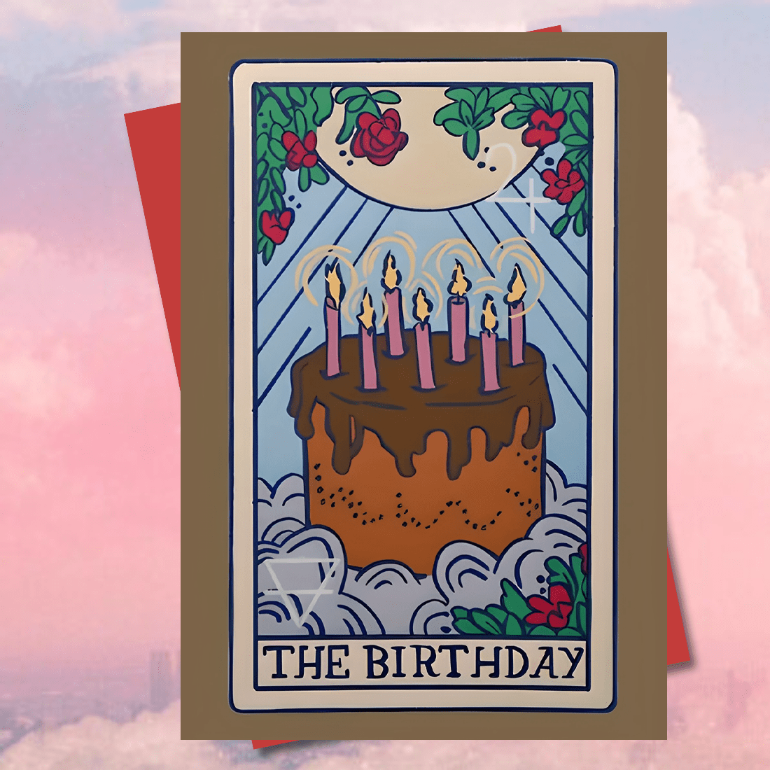 1pc, Handmade Cartoon Themed Birthday Card- Perfect Gift For Family, , Colleagues, , Sisters- Office Supplies, Any Occasion, With Envelope, 6.29" X 4.33"