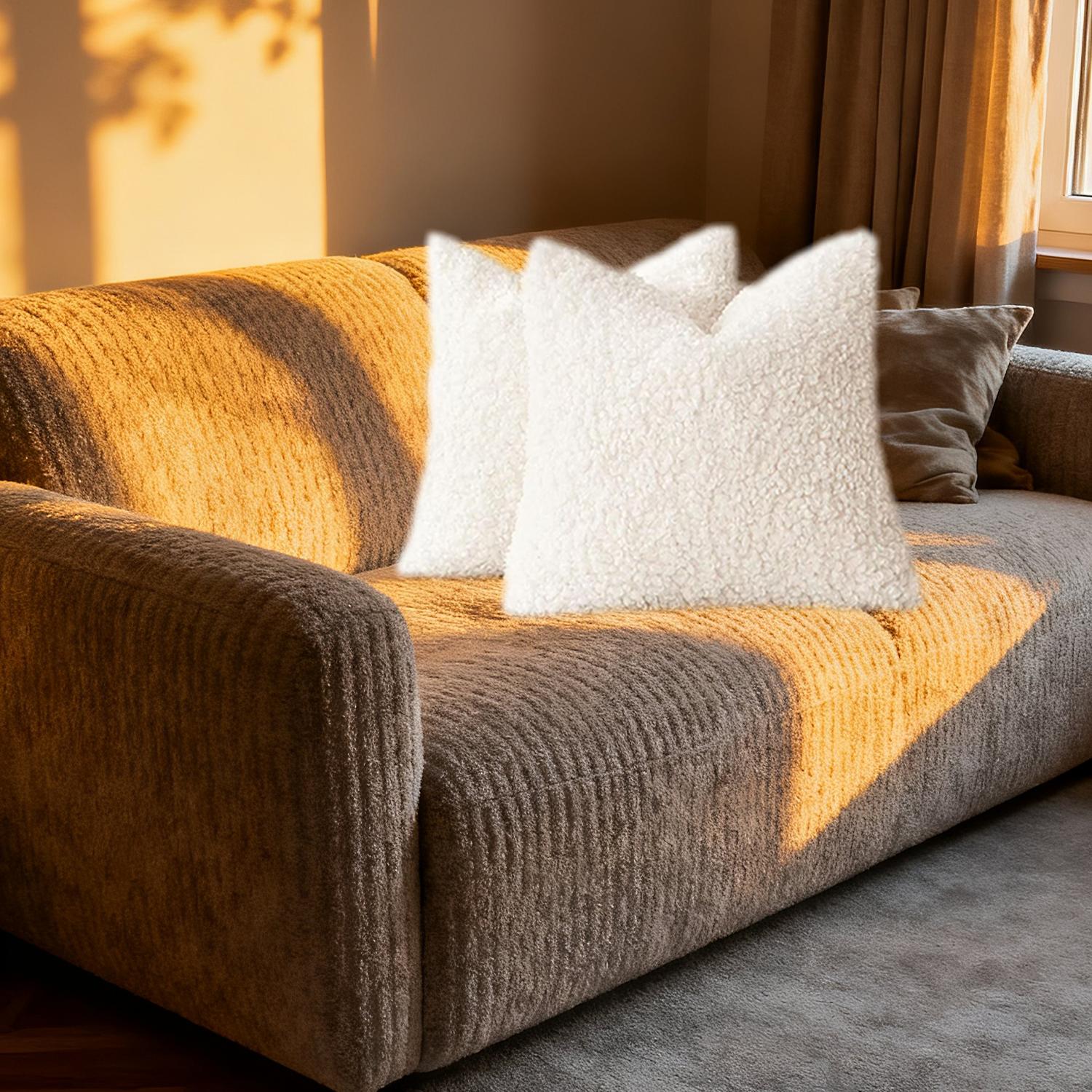 TEMU Housse de coussin blanche en peau de , tendance et , fermeture éclair, coussin de canapé , taie d'oreiller lombaire de bureau