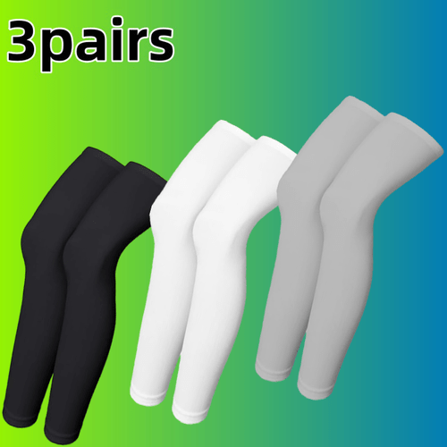 1 pair 3 pairs unisex summer leg sleeves cooling compression leg sleeves are elastic breathable moisture wicking and serve as leg protectors for outdoor running and sports