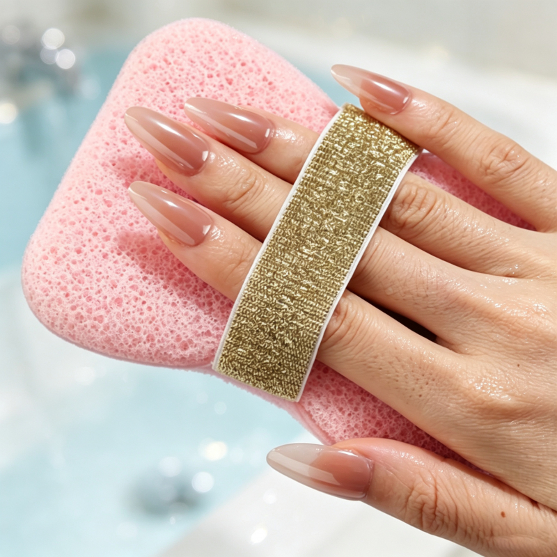 2pcs Exfoliating Bath Sponge and Towel Set