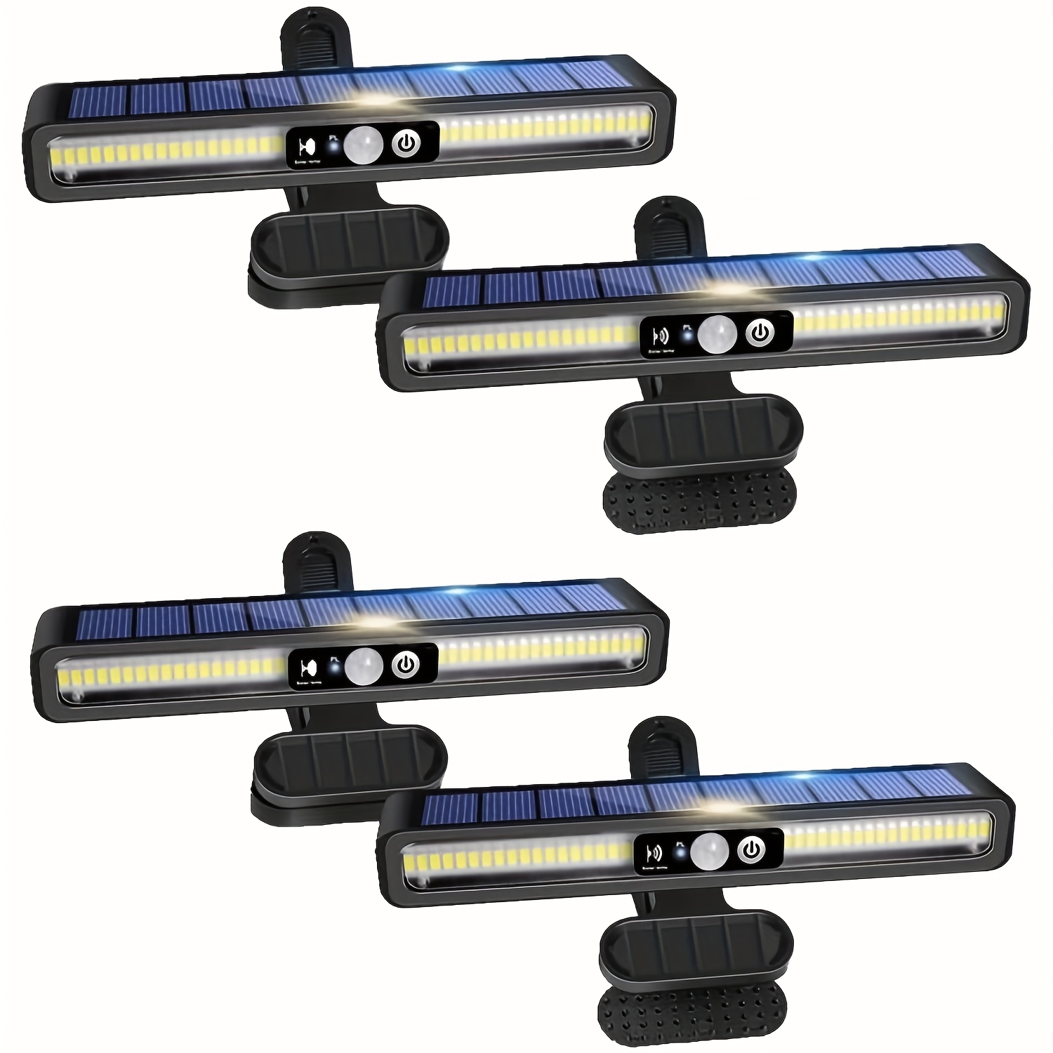 TEMU 8pack/4pack Clip On Solar Lights Outdoor, Linear Motion Sensor Solar Landscape Lights, Ip66 Solar Fence Lights For Tree, Patio, Yard, Garden