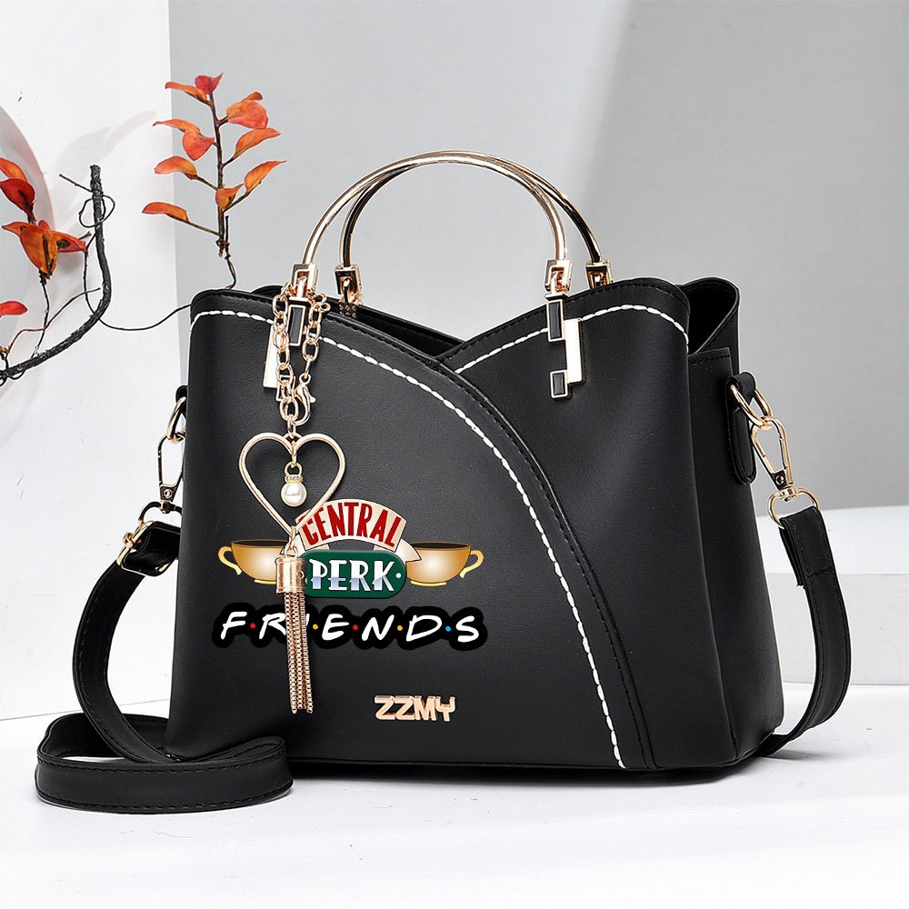 TEMU 1pc Graphic Crossbody Bag, Elegant Top Handle Satchel Purse With Tassel Charm