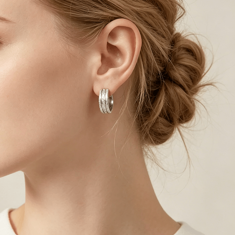 Light Luxury Multi-Layer C-Shaped Wide Hoop Earrings