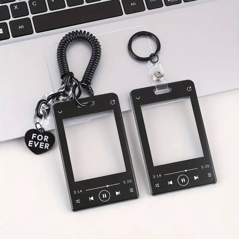 E-shop 2D 2er-Pack Minimalistischer Foto-Kartenhalter im Y2K-Stil, iPod-Touch-förmiger 3-Zoll-Purikura-Fotoaufkleber-Rahmen für Paare, -Fotokarten
