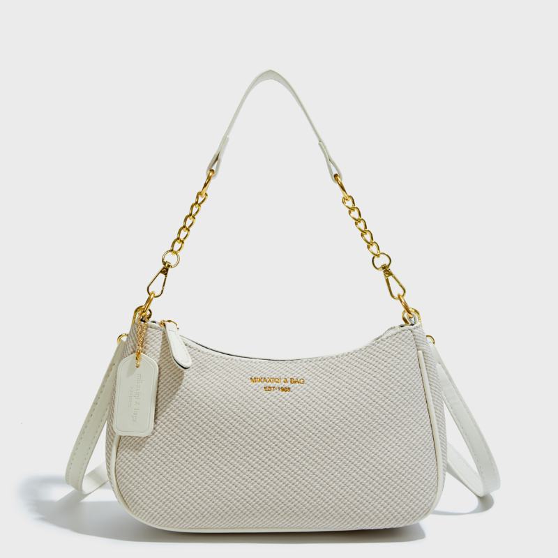 TEMU Women's Handbag, White Underarm Bag, Multi-functional 3-in-1 Crossbody Bag, Casual Handbag