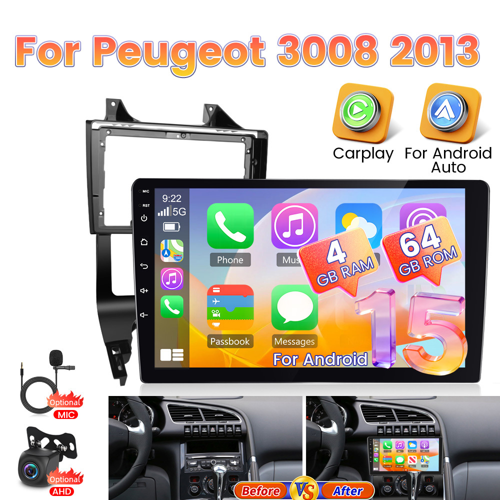 Image of 9-inch 15 Car Stereo With 4gb For And 64gb Storage For The 2013 For (left-hand Drive), Featuring , Touchscreen Gps Navigation, , , Wireless, Eq, Wifi, Rds, Fm, Swc, Without Battery