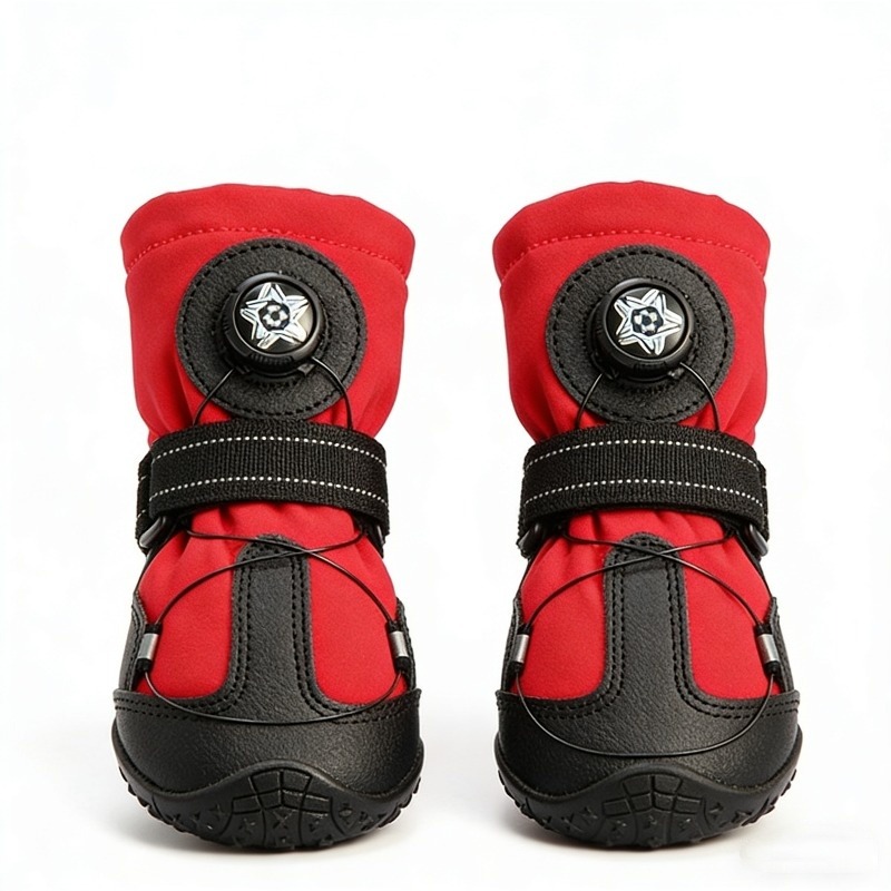 2pcs Dog Booties with Micro-Adjustable Dial