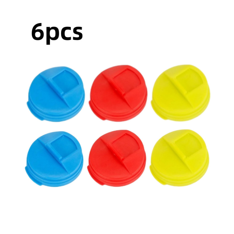 6pcs Reusable Plastic For Soda Can Lid, Can Lid Can Prevent Overflow, Suitable For Soda Can Lid Circular Protector, Cup Lid, Reusable Plastic Can