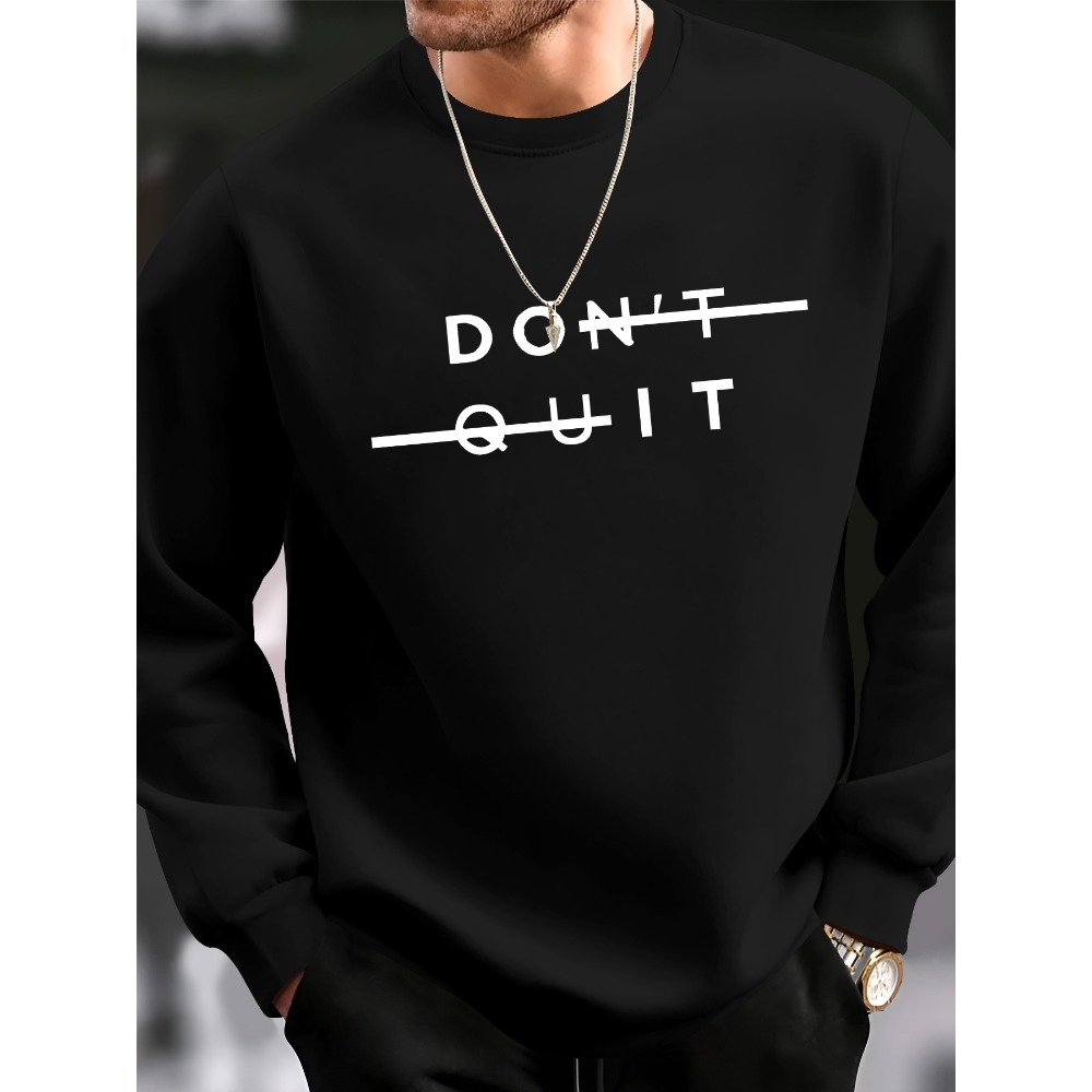 

Print Men's Pullover Sweatshirt, Casual Streetwear Fashion Long Sleeve Crew Neck Sweater, Basic Top For Sports &