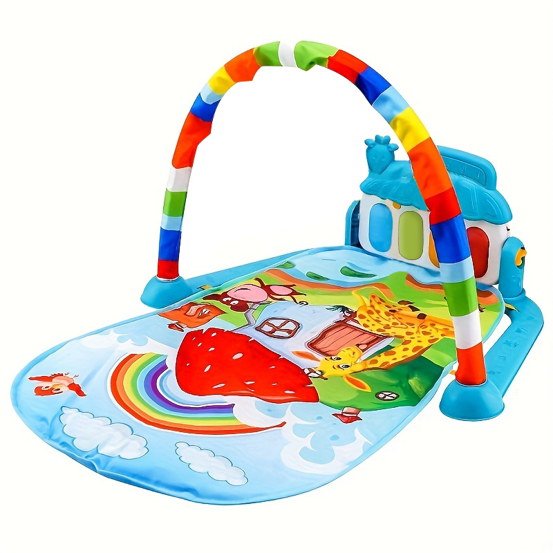 colorful play gym learning toy combo with music lights stain resistant polyester ideal for crawling halloween or christmas gift toys details 1