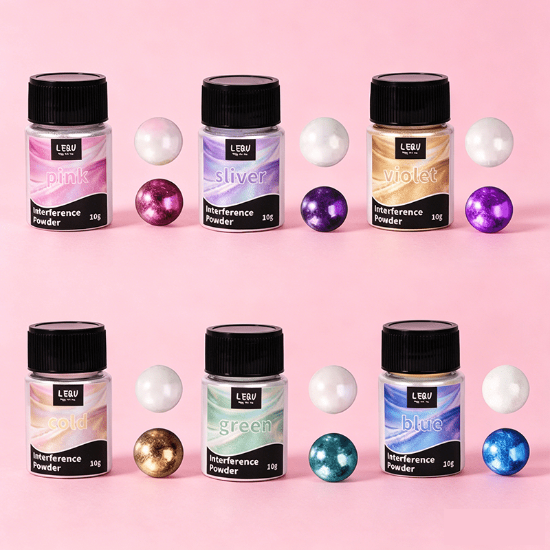 TEMU Poudre Lumineuse 12 Couleurs, Combinée avec de et Grands Morceaux de Paillettes Iridescentes et des Tampons Éponge, Convient pour Plateaux en