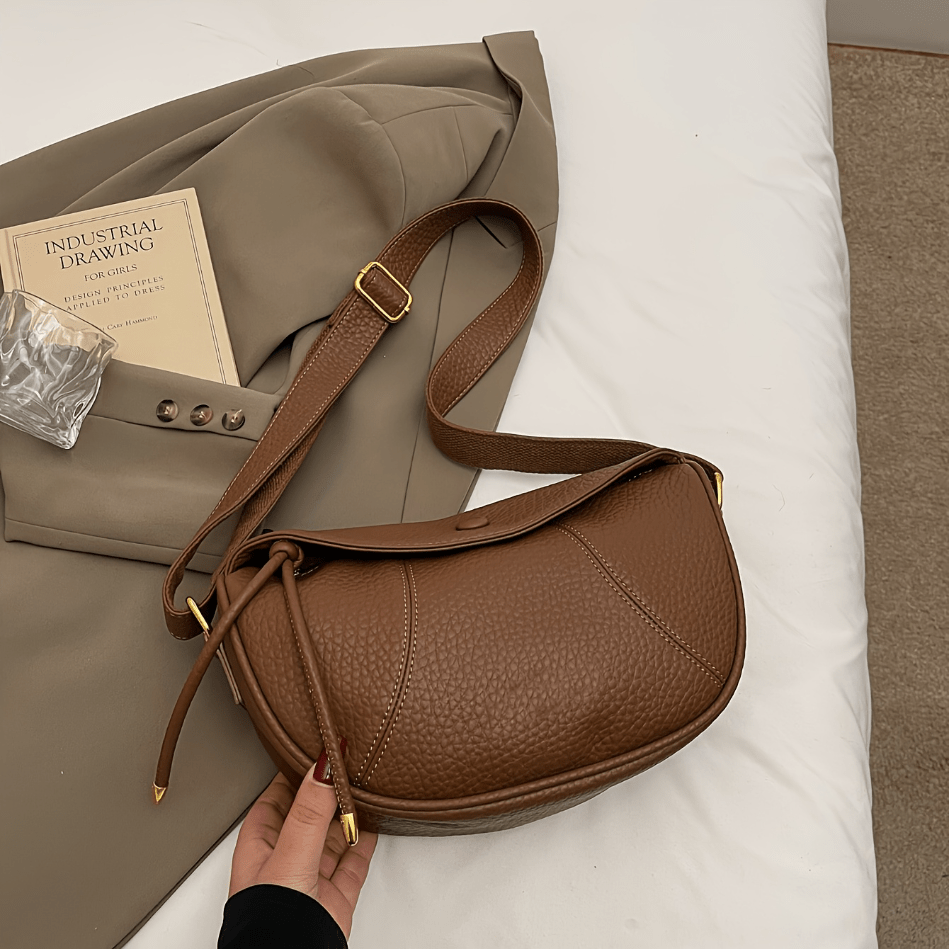 TEMU Women's Shoulder Bag, Adjustable Strap, Suitable For Work, School, And Travel. Multifunctional Handbag With Zipper Closure, Lightweight Commuter