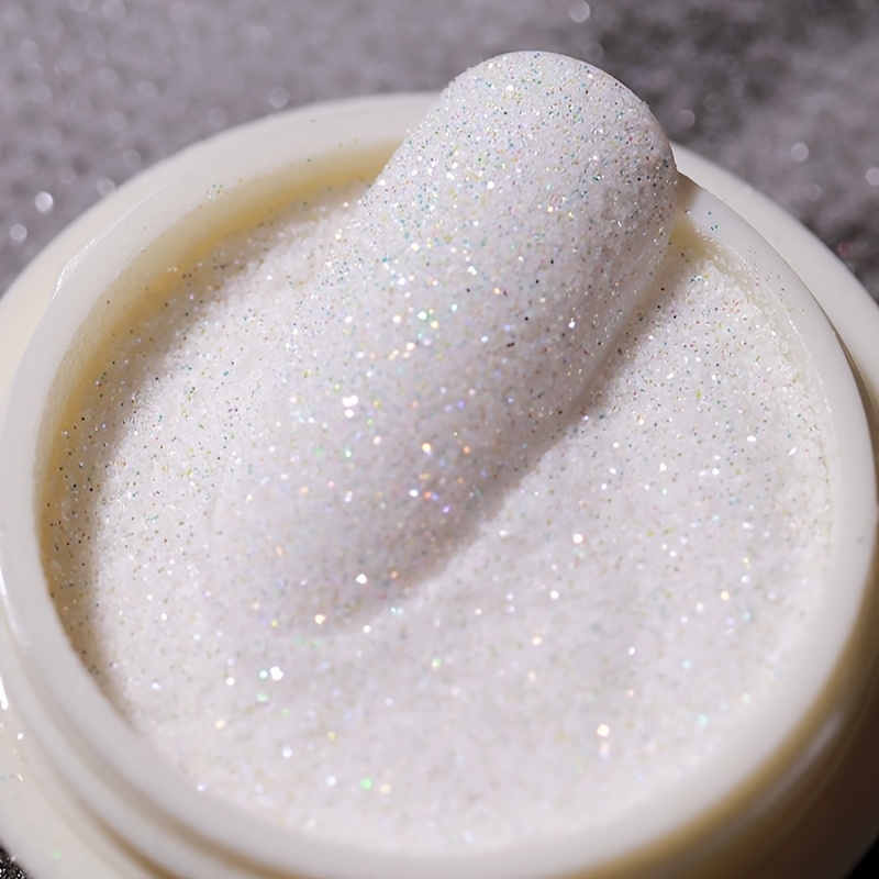 Image of 3pcs Nail Decoration Set, Starlight White With Glitter, Unscented, Perfect For Manicure And Pedicure, Nail Art Supplies | Glitter Nail Decoration | Shiny Nail Design, Nail Polish Art