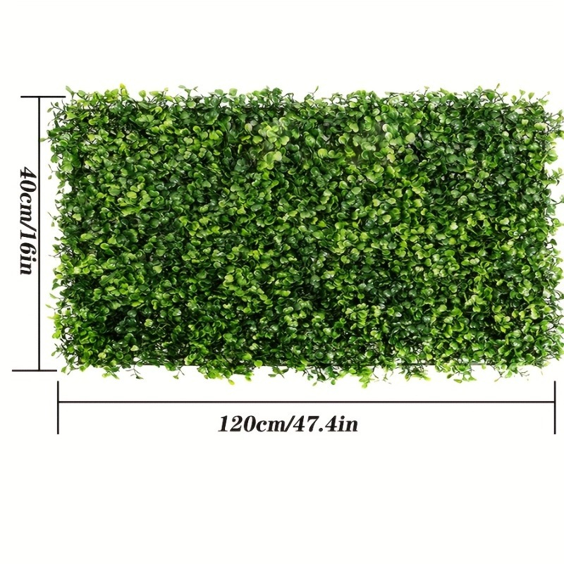 TEMU Suitable For 5 , 1pc. Artificial Simulated Green Plant Wall Panel, Realistic Plastic Green Plant Hanging Leaves, Tropical Simulated Green Plant