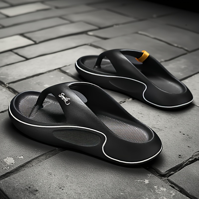 mens stylish comfortable non slip thick sole flip flops durable eva material fashionable summer slides for casual wear and outdoor activities Product details 0