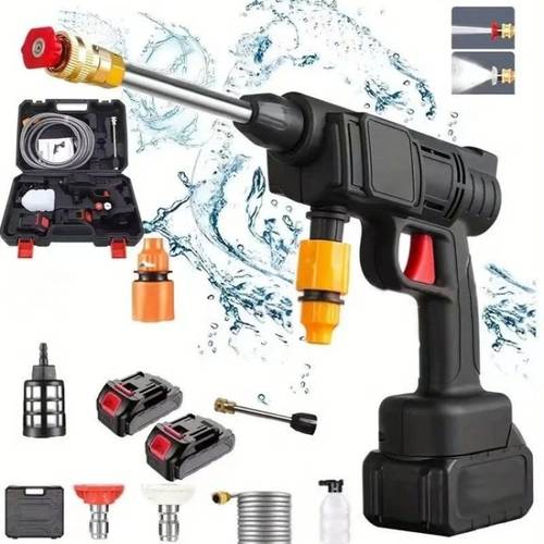 wireless high voltage cleaning machine dual electric portable car washer with foam spray gun water gun