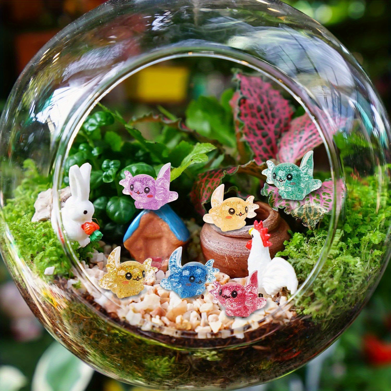 Mini Axolotl Figuren Aus Resin – Süße Deko-Figuren Zum Sammeln