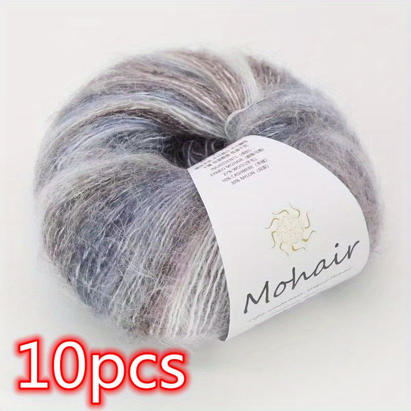 10pcs Of New Gradient Yarn, Perfect For Hand Knitting Candy-colored Scarves, Sweaters, Hats, Coats, And Crafts, Weighing 250g