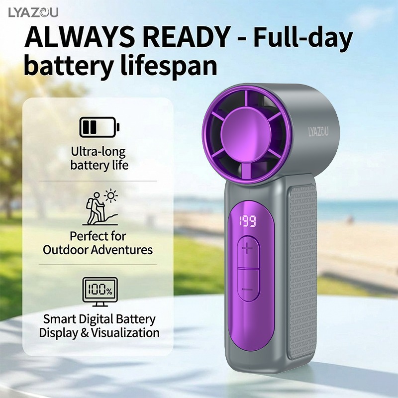 All Day! 2026 Ice-cold Handheld Fan | & Lightweight | Pocket Size, Long Lasting, Perfect For Summer!, For Outdoor Trips