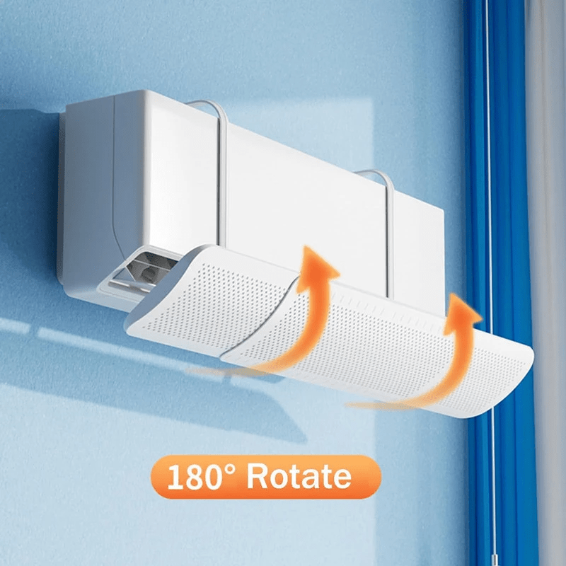 Deflector reglabil pentru aer condiționat, conceput pentru a redirecționa fluxul de aer, panou rotativ la 180°