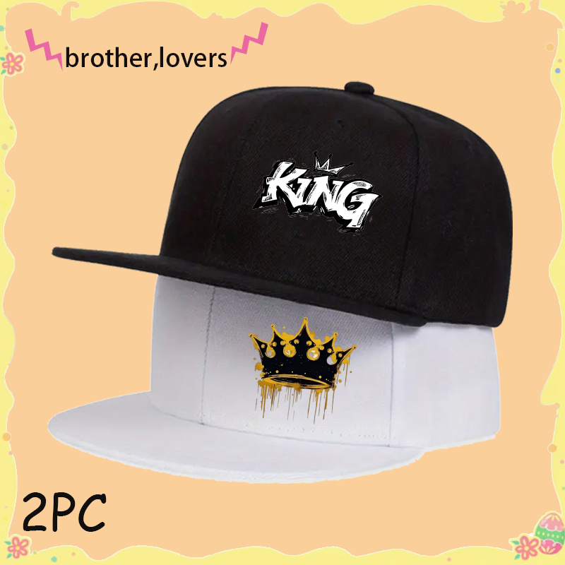 TEMU Set Of 2 Baseball Caps Featuring Distinct Designs, Perfect For Wear, Ideal For Street And Outdoor Activities, And Adjustable For A